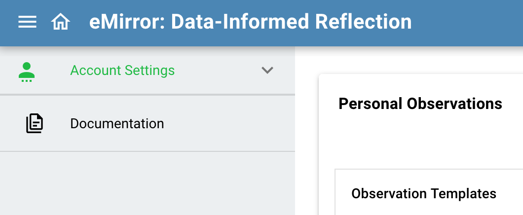 Documentation Menu